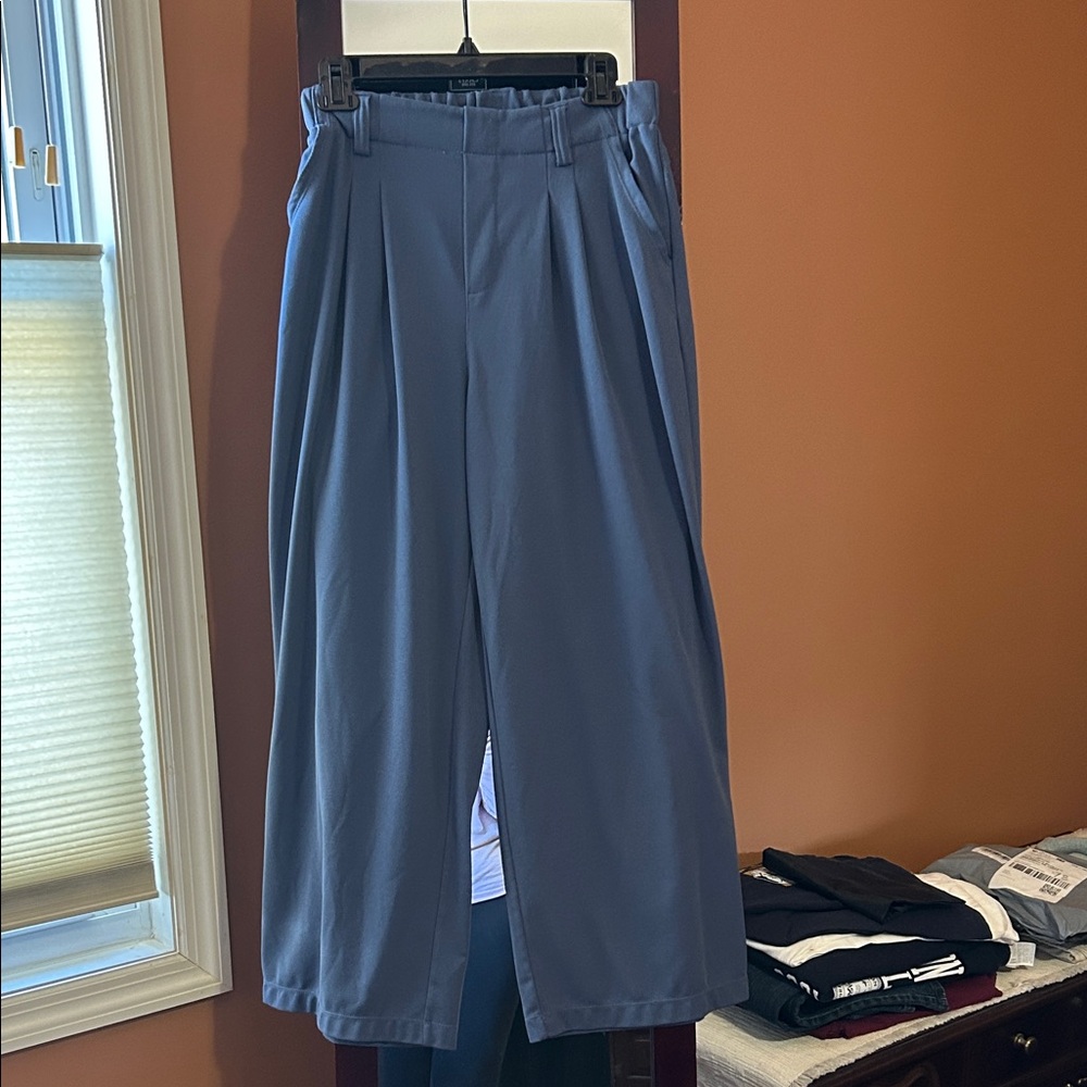 Chic Wide Leg Gray Pants